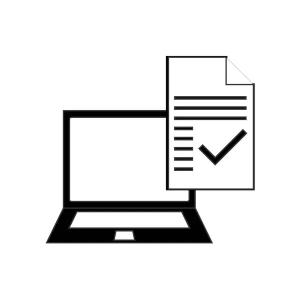 Kontrol listesi olan bilgisayar veya dizüstü simgesi