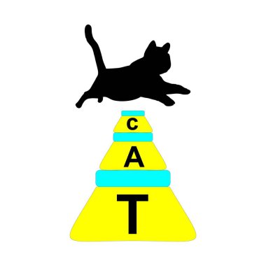 kedi işareti vektör illüstrasyonu