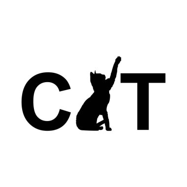 Kedi vektör logo tasarımı