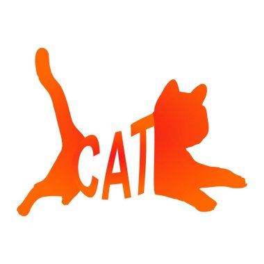 kedi simgesi vektör çizim şablonu