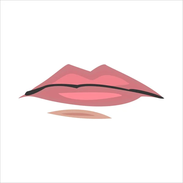 Vector Illustration Lips Red Lipstick — Stock Vector