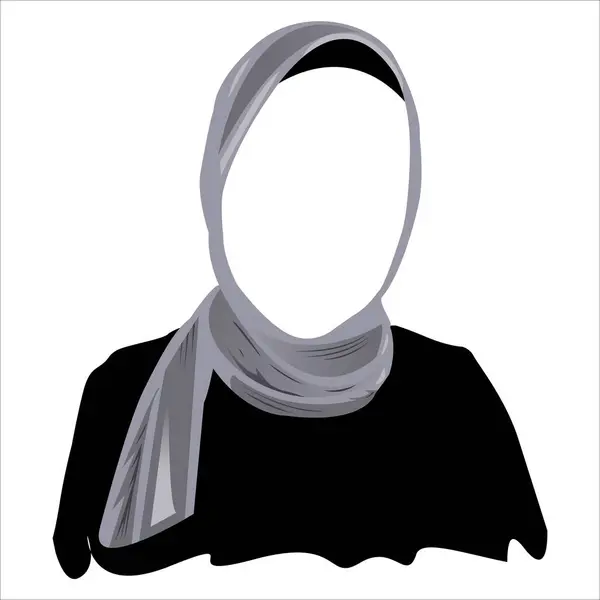 Hijab Mulheres Vetor Ícone — Vetor de Stock