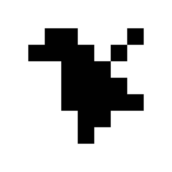 Pixel Kamera Symbol Pixelkunst — Stockvektor
