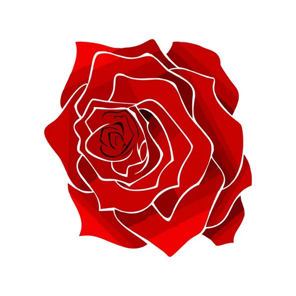 矢量玫瑰花朵图标 — 图库矢量图片