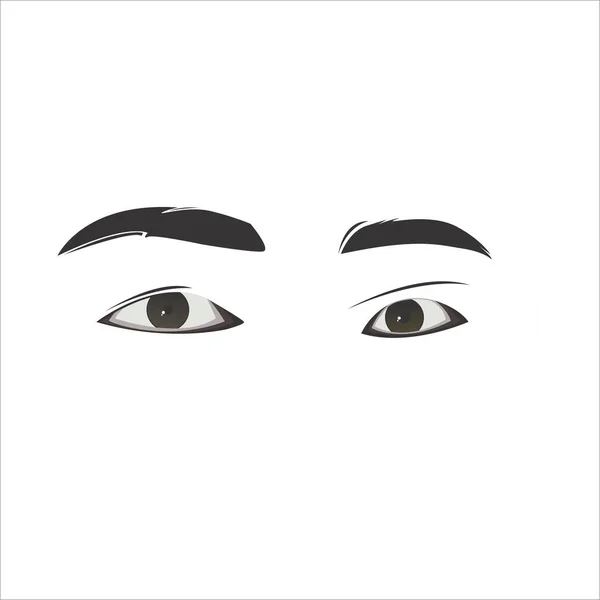 Ilustración Vectorial Los Ojos Mujer Sobre Fondo Blanco — Archivo Imágenes Vectoriales