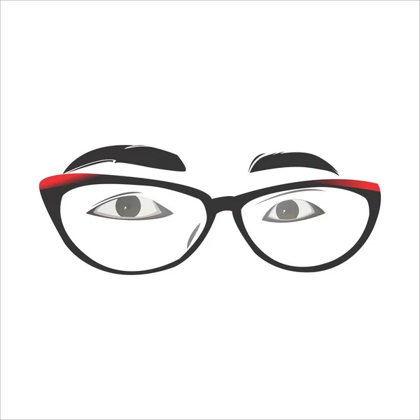 Vektorbild Einer Schwarz Weiß Brille — Stockvektor