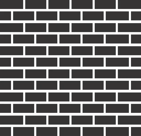 黑色砖墙无缝矢量背景 — 图库矢量图片