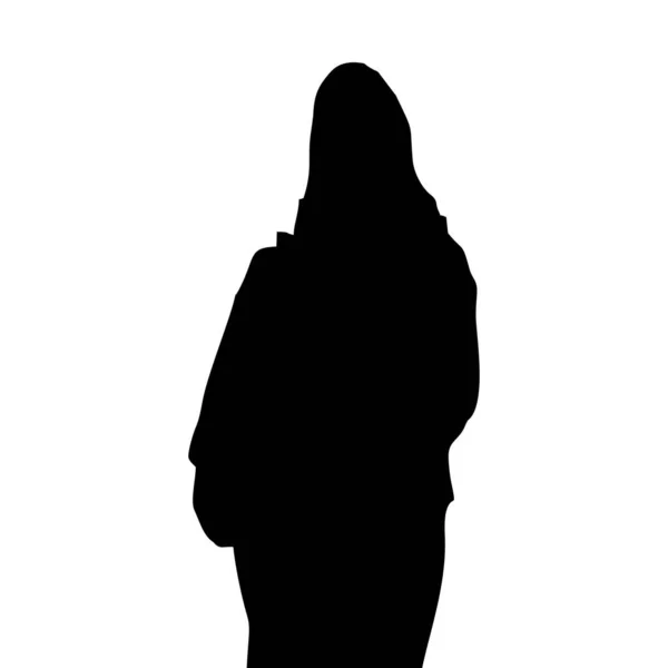白い背景の上の女性のシルエット — ストックベクタ
