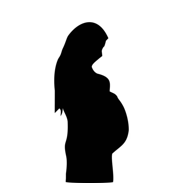 Έγκυος Γυναίκα Σιλουέτα Διάνυσμα — Διανυσματικό Αρχείο