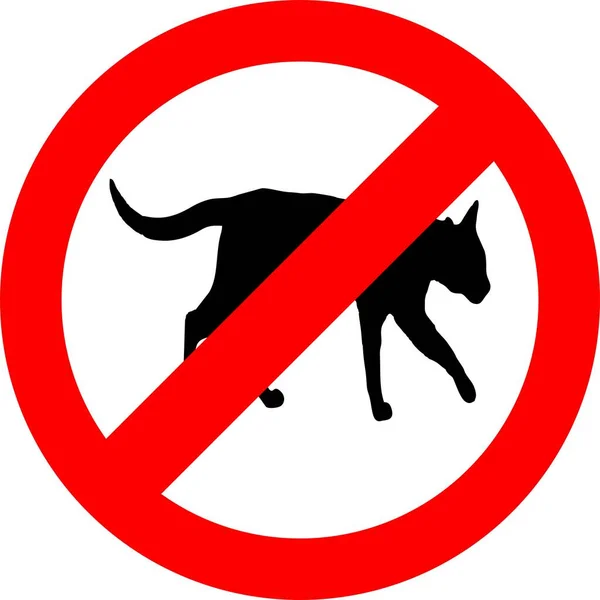 Pas Animal Autorisé Signe — Image vectorielle