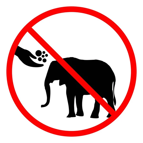 Ikona Zakazana Karmienia Zwierząt — Wektor stockowy