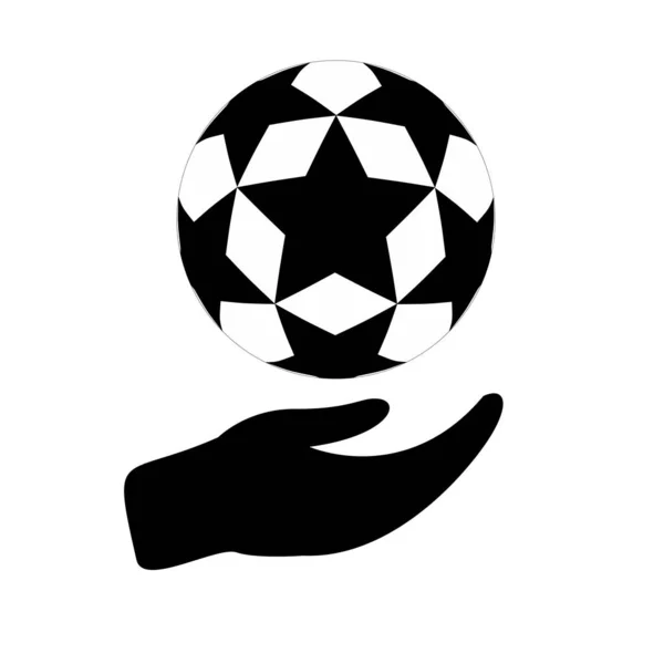 Futbol Topu Ikonu Basit Bir Illüstrasyon Izole Edilmiş Vektör Simgesi — Stok Vektör