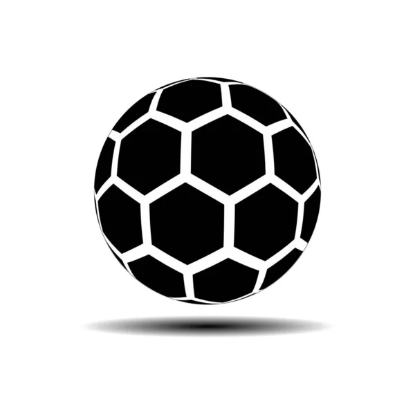 Ballon Football Sur Fond Blanc Ballon Foot Illustration Vectorielle — Image vectorielle