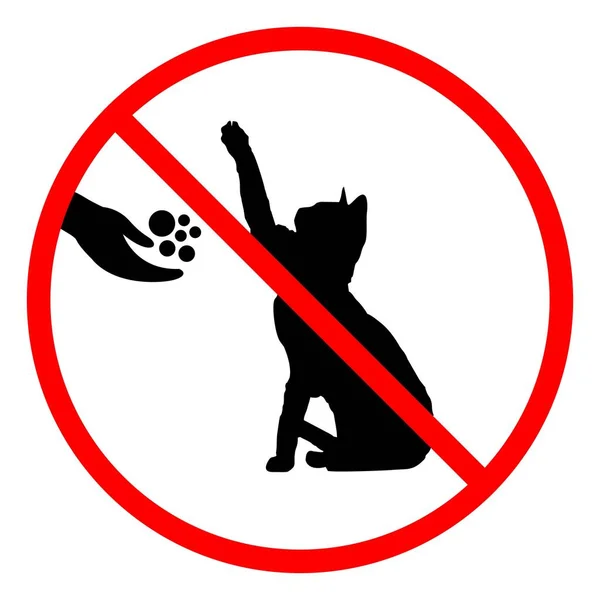 Ícone Proibido Alimentar Animais Vetor De Stock