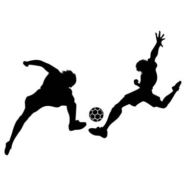 futbol oyuncusu siluet vektör illüstrasyon tasarımı