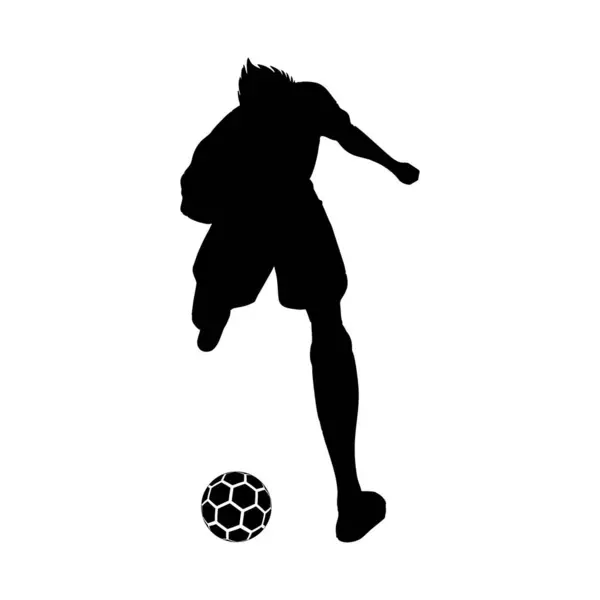 Vecteur Silhouette Joueur Football — Image vectorielle