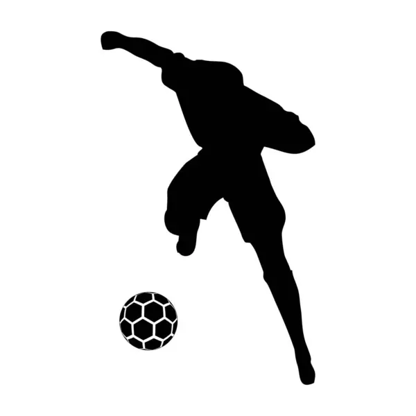 Fußball Logo Design Vektorvorlage Illustration Zur Fußball Ikone — Stockvektor