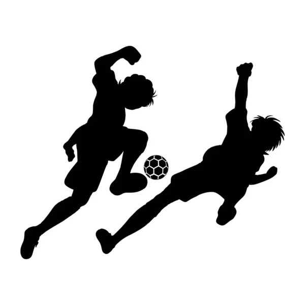 矢量轮廓足球运动员 — 图库矢量图片