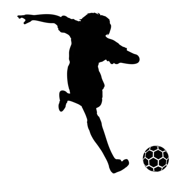 Silhouette Soccer — Image vectorielle