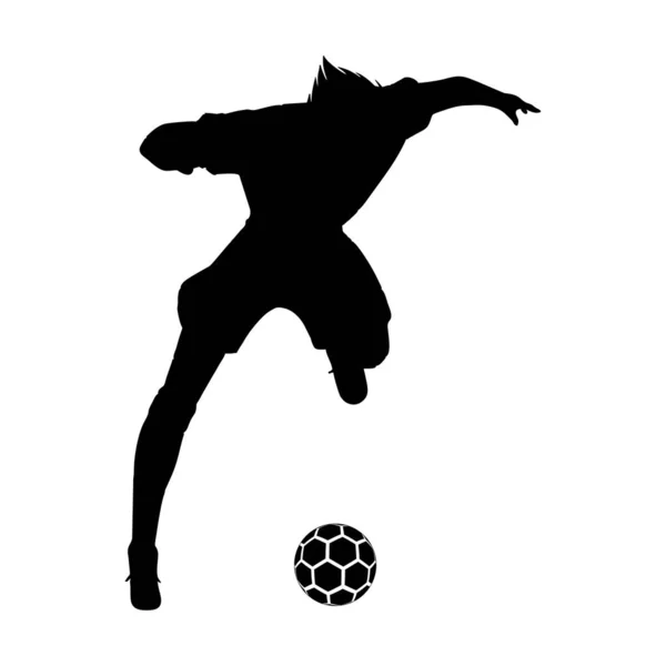 Силуэт Игрока Мячом — стоковый вектор