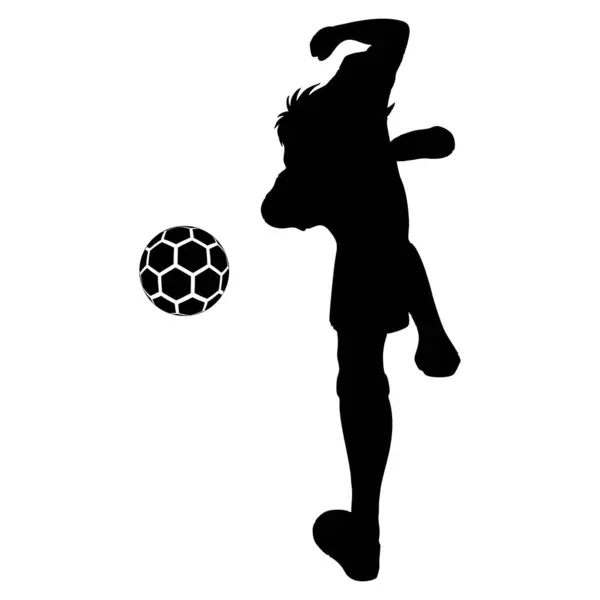Silueta Jugador Fútbol — Archivo Imágenes Vectoriales