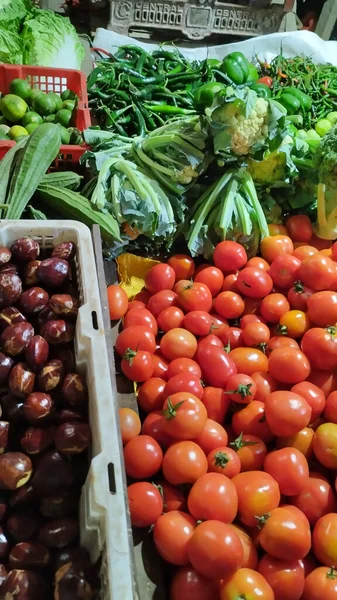 Verduras Frutas Frescas Mercado —  Fotos de Stock