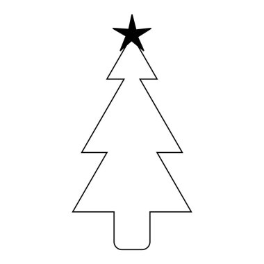 Noel ağacı simgesi veya illüstrasyon