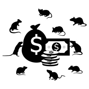 fare ve dolar simgesi