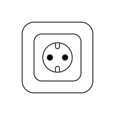 elektrik soketi ve kablo simgesi