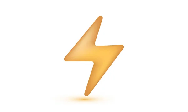 Illust Kreatywny Ikona Wektor Żółty Grom Śruba Oświetlenie Flash Izolowane — Wektor stockowy