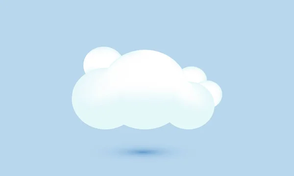 Ilustración Icono Creativo Vector Nube Blanca Aislada Fondo — Vector de stock