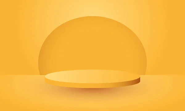 图例创作矢量3D抽象场景背景上的软黄色孤立 — 图库矢量图片