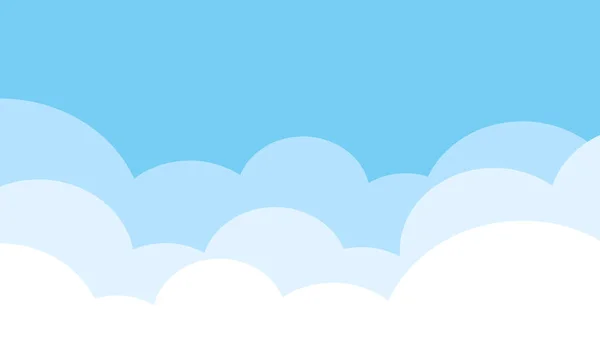 Ilustração Realista Belas Nuvens Fofas Céu Azul Isolado Fundo — Vetor de Stock