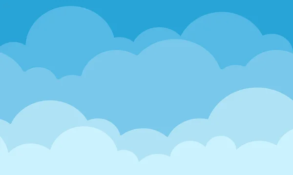 Ilustração Abstrato Céu Nuvens Bonito Elegante Isolado Azul Fundo — Vetor de Stock