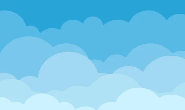 Ilustração Vetor Céu Nuvens Bonito Elegante Isolado Azul Fundo — Vetor de Stock