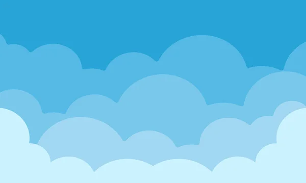 Ilustração Realista Céu Nuvens Bonito Elegante Isolado Azul Fundo — Vetor de Stock