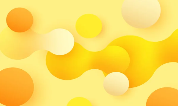 Иллюстрация Желтый Жидкий Пузырь Формы Изолированы Заднем Плане — стоковый вектор