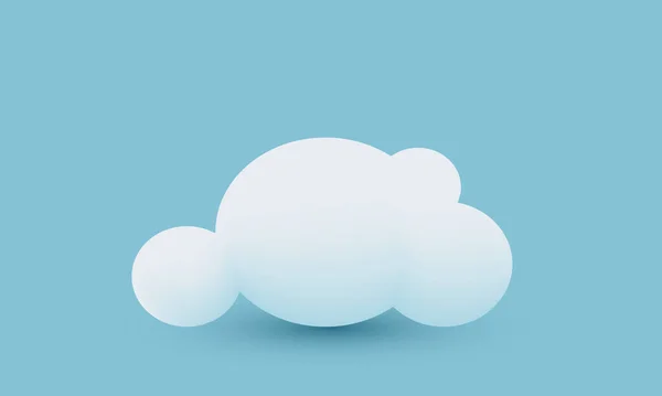 Ілюстрація Іконка Реалістичного Стилю Хмара Милий Елемент Ізольовано Фоні — стоковий вектор
