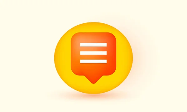 Illustration Symbol Vektor Realistische Chat Zeichen Sprechblase Symbol Online Isoliert — Stockvektor