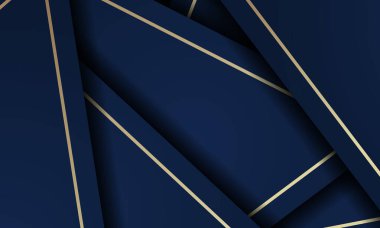 soyut üçgen mavi ışık lüks altın çizgi arkaplan