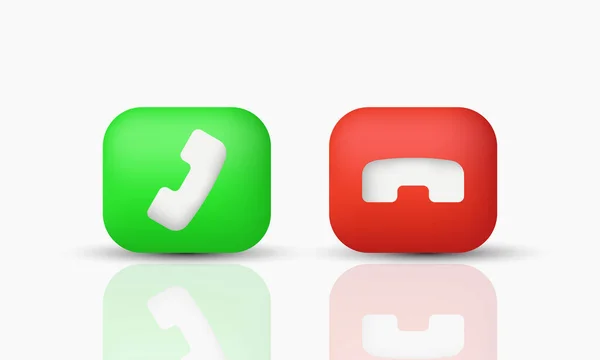 illustration realistic vector icon symbol phone call button 3d creative isolated on background.Realistic vector illustration.