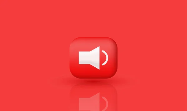 Unique Realistic Red Volume Trendy Icon — Stock Vector