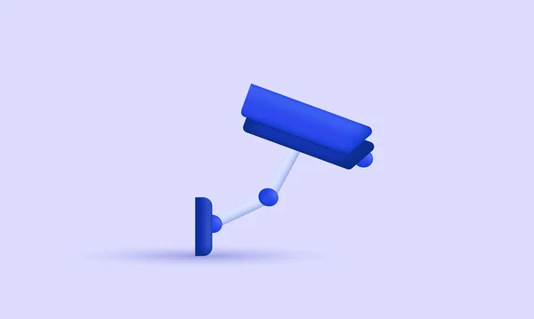 Illustration Kreativ Blau Modern Cctv Kamera Vektor Symbol Symbole Isoliert — Stockvektor