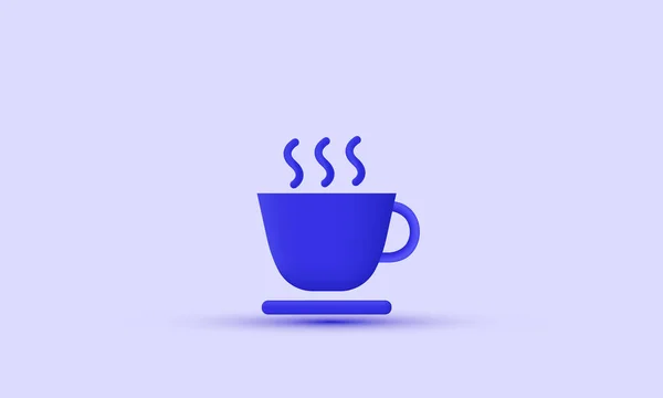 Illustration Kreativ Vektor Ikon Kopp Varmt Kaffe Modern Isolerad Bakgrunden — Stock vektor