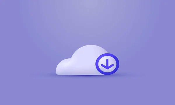 Ilustrace Kreativní Ikona Stáhnout Multimediální Soubor Dokument Cloud Koncept Symboly — Stockový vektor