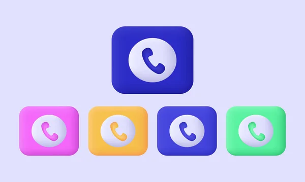 Illustration Telefon Bunte Vektor Symbol Symbole Isoliert Auf Dem Hintergrund — Stockvektor