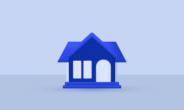 Azul Casa Icono Moderno Símbolos Moda Aislados Fondo Gráficos Vectoriales