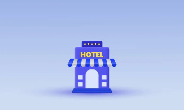 Único Hotel Púrpura Vector Casual Icono Símbolos Aislados Fondo — Vector de stock