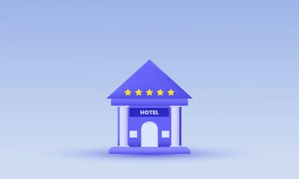 Illustration Violet Hôtel Casual Vecteur Icône Symboles Isolés Sur Fond — Image vectorielle