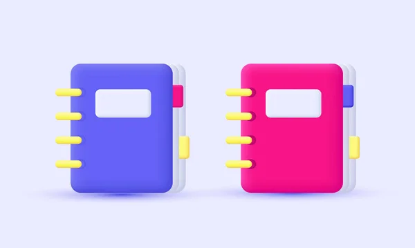 Μπλε Και Ροζ Σημειωματάρια Αυτοκόλλητα Και Σημειώσεις — Διανυσματικό Αρχείο